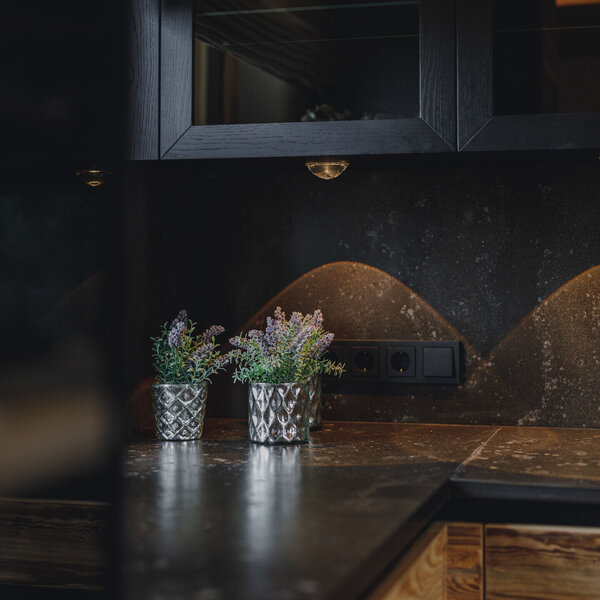 chalet, interior, küche